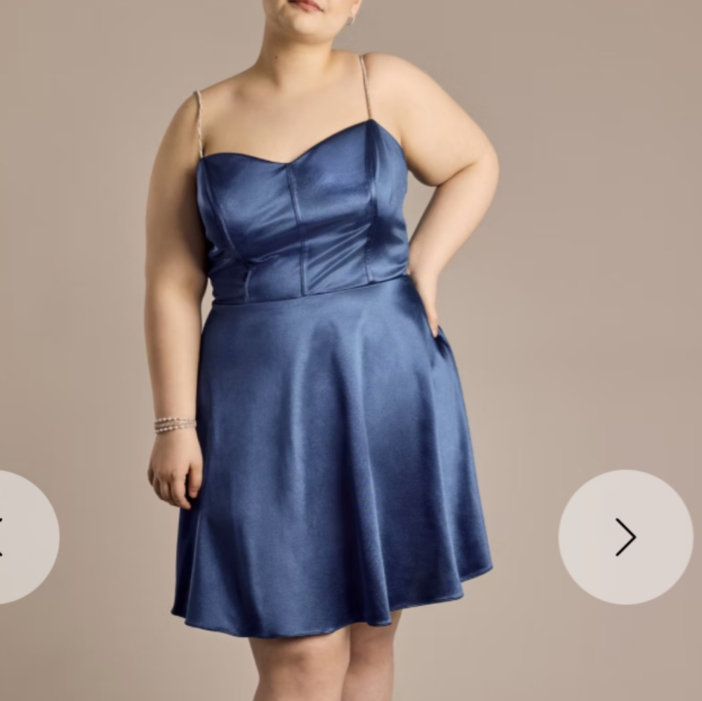 Joules Dark Teal  Dress w Crystal Straps